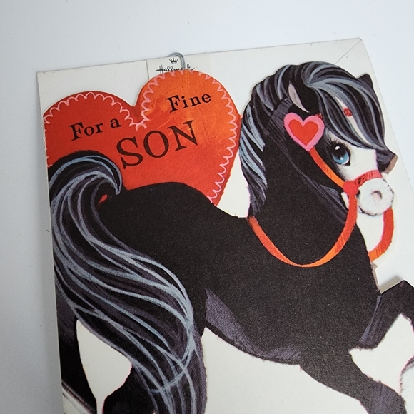 Parents to Son Valentine Card 60's/70's - Picture 3 of 7